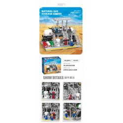 JIESTAR JJ9014 9014 non  NHÀ MÁY HÓA CHẤT TRUNG TÂM LƯU TRỮ KHÍ ĐỐT TỰ NHIÊN bộ đồ chơi xếp lắp ráp ghép mô hình City CHEMICAL PLANT NATURAL GAS STORAGE CENTER Thành Phố 704 khối