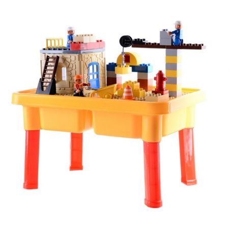 HYSTOYS HONGYUANSHENG AOLEDUOTOYS HG-1481 1481 HG1481 Xếp hình kiểu    Construction Site Công Trường Xây Dựng Có Bàn Hộp 56 khối