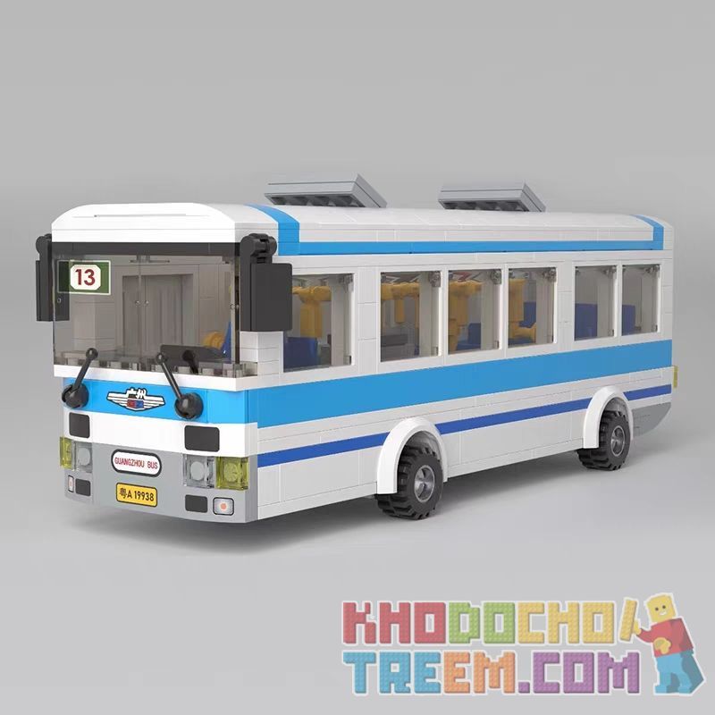 YANGCHENGTONG 6100 non  GIAO THÔNG CÔNG CỘNG QUẢNG CHÂU PHIÊN BẢN BÁN VÉ KHÔNG NGƯỜI LÁI CỦA XE BUÝT FAW bộ đồ chơi xếp lắp ráp ghép mô hình City Thành Phố 545 khối