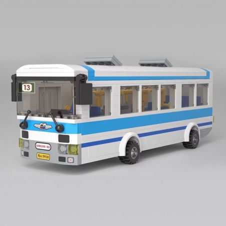 YANGCHENGTONG 6100 non  GIAO THÔNG CÔNG CỘNG QUẢNG CHÂU PHIÊN BẢN BÁN VÉ KHÔNG NGƯỜI LÁI CỦA XE BUÝT FAW bộ đồ chơi xếp lắp ráp ghép mô hình City Thành Phố 545 khối