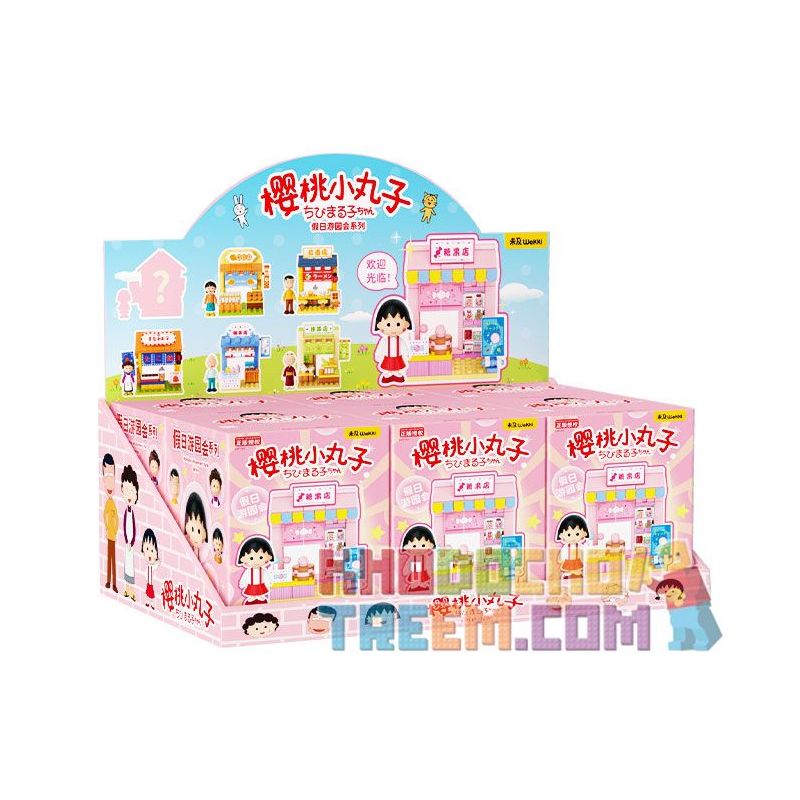 WEKKI 516414 non  CHIBI MARUKO-CHAN HỘP MÙ TIỆC NGOÀI VƯỜN NGÀY LỄ bộ đồ chơi xếp lắp ráp ghép mô hình Movie & Game Phim Và Trò Chơi