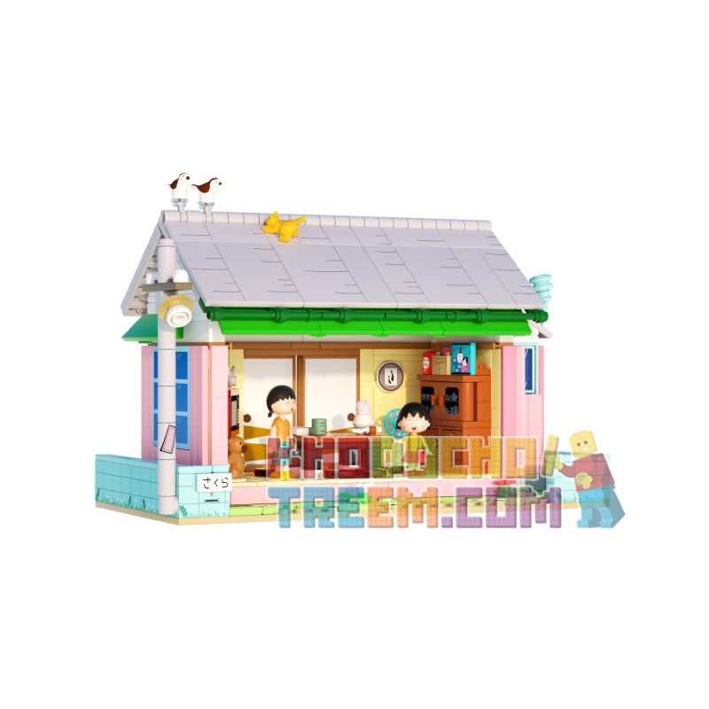 WEKKI 516413 non  CHIBI MARUKO-CHAN PHÒNG KHÁCH CỦA bộ đồ chơi xếp lắp ráp ghép mô hình Movie & Game Phim Và Trò Chơi