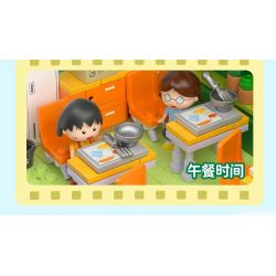 WEKKI 516413 non  CHIBI MARUKO-CHAN PHÒNG KHÁCH CỦA bộ đồ chơi xếp lắp ráp ghép mô hình Movie & Game Phim Và Trò Chơi
