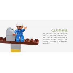 HYSTOYS HONGYUANSHENG AOLEDUOTOYS HG-1481 1481 HG1481 Xếp hình kiểu    Construction Site Công Trường Xây Dựng Có Bàn Hộp 56 khối
