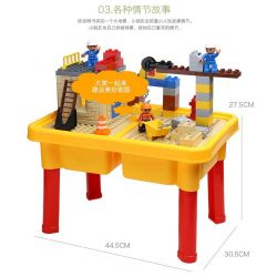 HYSTOYS HONGYUANSHENG AOLEDUOTOYS HG-1481 1481 HG1481 Xếp hình kiểu    Construction Site Công Trường Xây Dựng Có Bàn Hộp 56 khối