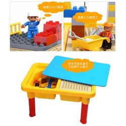HYSTOYS HONGYUANSHENG AOLEDUOTOYS HG-1481 1481 HG1481 Xếp hình kiểu    Construction Site Công Trường Xây Dựng Có Bàn Hộp 56 khối