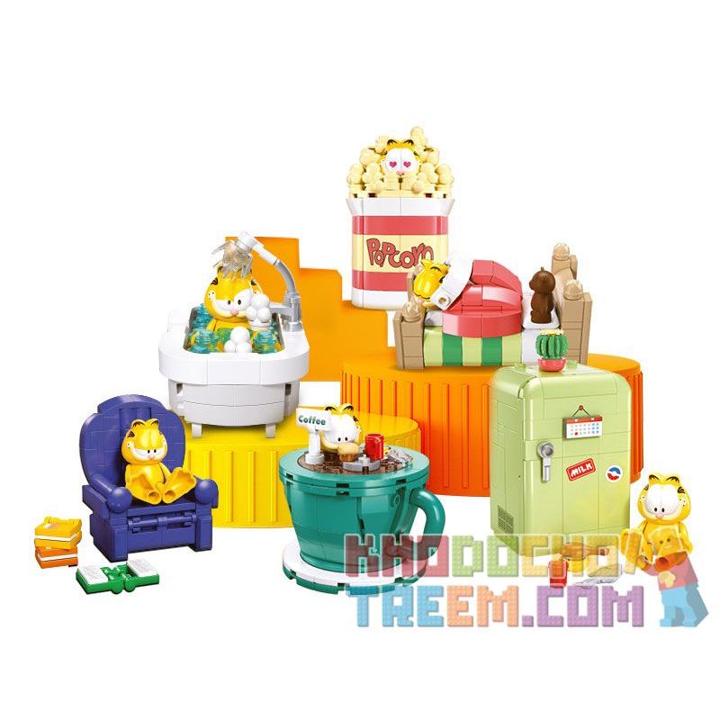 SLUBAN M38-B1221 B1221 1221 M38B1221 38-B1221 non  MÔ HÌNH GARFIELD 6 bộ đồ chơi xếp lắp ráp ghép mô hình Movie & Game Phim Và Trò Chơi