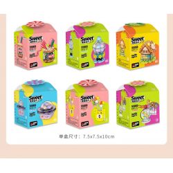 DECOOL BRICKCOOL 55003 non  TIỆC KẸO 12 MẪU bộ đồ chơi xếp lắp ráp ghép mô hình SWEET