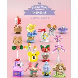 DECOOL BRICKCOOL 55003 non  TIỆC KẸO 12 MẪU bộ đồ chơi xếp lắp ráp ghép mô hình SWEET