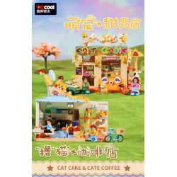 DECOOL BRICKCOOL 88006 non  QUÁN CÀ PHÊ MÈO bộ đồ chơi xếp lắp ráp ghép mô hình CUTE PET COFFEE SHOP