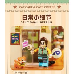 DECOOL BRICKCOOL 88006 non  QUÁN CÀ PHÊ MÈO bộ đồ chơi xếp lắp ráp ghép mô hình CUTE PET COFFEE SHOP