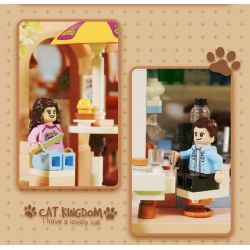 DECOOL BRICKCOOL 88006 non  QUÁN CÀ PHÊ MÈO bộ đồ chơi xếp lắp ráp ghép mô hình CUTE PET COFFEE SHOP
