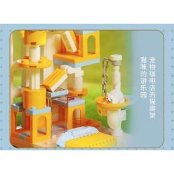 DECOOL BRICKCOOL 88006 non  QUÁN CÀ PHÊ MÈO bộ đồ chơi xếp lắp ráp ghép mô hình CUTE PET COFFEE SHOP