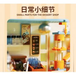 DECOOL BRICKCOOL 88006 non  QUÁN CÀ PHÊ MÈO bộ đồ chơi xếp lắp ráp ghép mô hình CUTE PET COFFEE SHOP