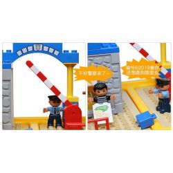 HYSTOYS HONGYUANSHENG AOLEDUOTOYS HG-1485 1485 HG1485 Xếp hình kiểu    Police Station Trại Giam Của Cảnh Sát Có Bàn Hộp 45 khối