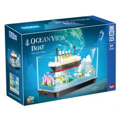ZHEGAO 662009 non  CHUYẾN ĐI MƠ ƯỚC bộ đồ chơi xếp lắp ráp ghép mô hình OCEAN VIEW BOAT DREAM TRIP 579 khối