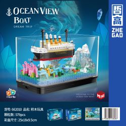 ZHEGAO 662009 non  CHUYẾN ĐI MƠ ƯỚC bộ đồ chơi xếp lắp ráp ghép mô hình OCEAN VIEW BOAT DREAM TRIP 579 khối