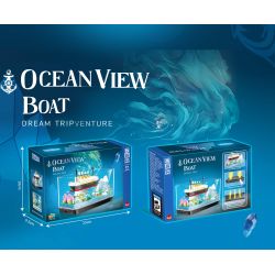ZHEGAO 662009 non  CHUYẾN ĐI MƠ ƯỚC bộ đồ chơi xếp lắp ráp ghép mô hình OCEAN VIEW BOAT DREAM TRIP 579 khối