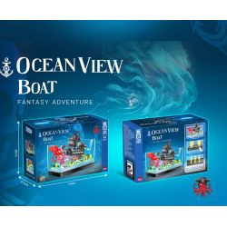 ZHEGAO 662009 non  PHIÊU LƯU MẠO HIỂM bộ đồ chơi xếp lắp ráp ghép mô hình Pirates Of The Caribbean OCEAN VIEW BOAT FANTASY ADVENTURE Cướp Biển Vùng Caribe 697 khối