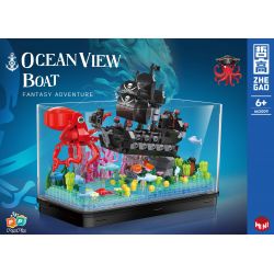 ZHEGAO 662009 non  PHIÊU LƯU MẠO HIỂM bộ đồ chơi xếp lắp ráp ghép mô hình Pirates Of The Caribbean OCEAN VIEW BOAT FANTASY ADVENTURE Cướp Biển Vùng Caribe 697 khối