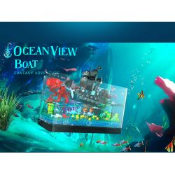 ZHEGAO 662009 non  PHIÊU LƯU MẠO HIỂM bộ đồ chơi xếp lắp ráp ghép mô hình Pirates Of The Caribbean OCEAN VIEW BOAT FANTASY ADVENTURE Cướp Biển Vùng Caribe 697 khối