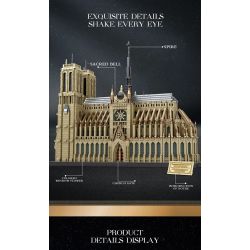 REOBRIX 66016 non  NHÀ THỜ ĐỨC BÀ PARIS bộ đồ chơi xếp lắp ráp ghép mô hình Creator CATHEDRAL OF NOTRE-DAME Sáng Tạo 8868 khối