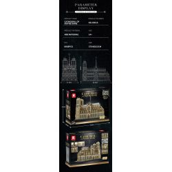 REOBRIX 66016 non  NHÀ THỜ ĐỨC BÀ PARIS bộ đồ chơi xếp lắp ráp ghép mô hình Creator CATHEDRAL OF NOTRE-DAME Sáng Tạo 8868 khối