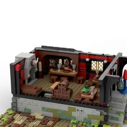 REBRICKABLE MOC-111710 111710 MOC111710 REOBRIX 66017 non  NHÀ TRỌ THẬP TỰ CHINH bộ đồ chơi xếp lắp ráp ghép mô hình Medieval Castle MEDIEVAL TAVERN THE CRUSADER'S INN Chiến Tranh Trung Cổ 3214 khối