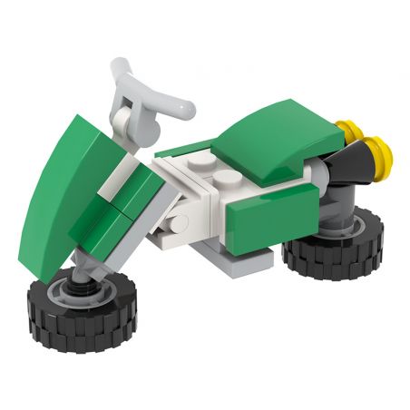 WM MOC1224-A 1224-A MOC1224 1224 non  MARIO KART YOSHI bộ đồ chơi xếp lắp ráp ghép mô hình Super Mario MARIO MOTORCYCLE Thợ Sửa Ống Nước 31 khối