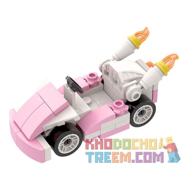 WM MOC1219 1219 MOC1219-A 1219-A non  MARIO KART CÔNG CHÚA ĐÀO bộ đồ chơi xếp lắp ráp ghép mô hình Super Mario Thợ Sửa Ống Nước 62 khối