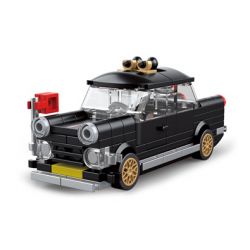 DECOOL BRICKCOOL 22080 non  XE KÉO LÙI SEDAN bộ đồ chơi xếp lắp ráp ghép mô hình Racers Đua Tốc Độ 107 khối