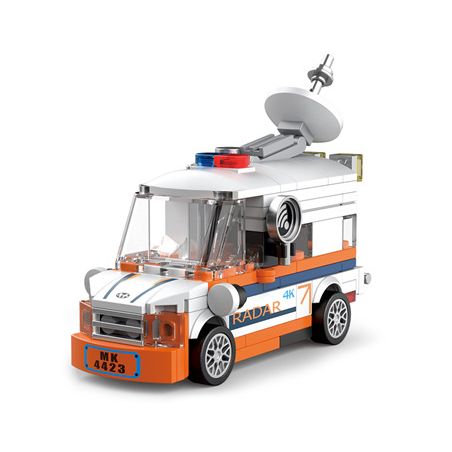 DECOOL BRICKCOOL 22079 non  XE KÉO LÙI RADAR bộ đồ chơi xếp lắp ráp ghép mô hình Racers Đua Tốc Độ 122 khối