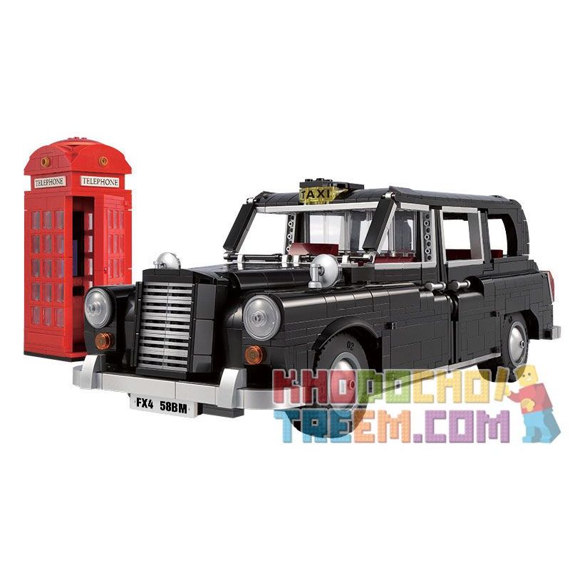 CADA DOUBLEE C62004 62004 non  LEVC XE HƠI CỦA ANH TAXI ??? LONDON tỷ lệ 1:12 bộ đồ chơi xếp lắp ráp ghép mô hình Creator Expert Chuyên Gia Sáng Tạo 1871 khối