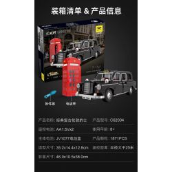 CADA DOUBLEE C62004 62004 non  LEVC XE HƠI CỦA ANH TAXI ??? LONDON tỷ lệ 1:12 bộ đồ chơi xếp lắp ráp ghép mô hình Creator Expert Chuyên Gia Sáng Tạo 1871 khối