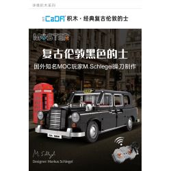 CADA DOUBLEE C62004 62004 non  LEVC XE HƠI CỦA ANH TAXI ??? LONDON tỷ lệ 1:12 bộ đồ chơi xếp lắp ráp ghép mô hình Creator Expert Chuyên Gia Sáng Tạo 1871 khối