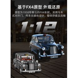 CADA DOUBLEE C62004 62004 non  LEVC XE HƠI CỦA ANH TAXI ??? LONDON tỷ lệ 1:12 bộ đồ chơi xếp lắp ráp ghép mô hình Creator Expert Chuyên Gia Sáng Tạo 1871 khối