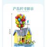 GULY 60504 non  HỘP NHẠC NGÔI NHÀ BONG BÓNG bộ đồ chơi xếp lắp ráp ghép mô hình Movie & Game MUSIC BOX MINI BALLOON HOUSE Phim Và Trò Chơi 706 khối