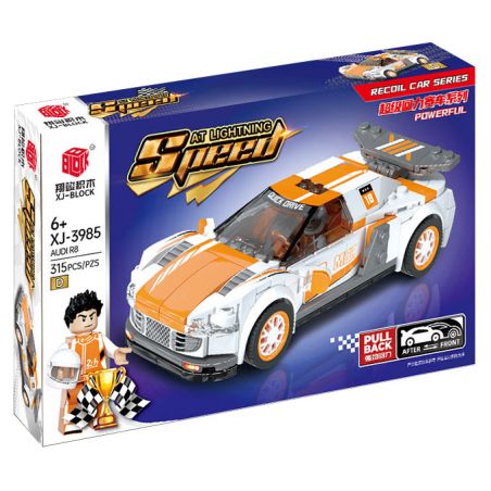 XIANGJUN XJ-3985D 3985D XJ3985D non  SIÊU XE ĐUA AUDI R8 bộ đồ chơi xếp lắp ráp ghép mô hình Speed Champions Racing Cars Đua Xe Công Thức 315 khối