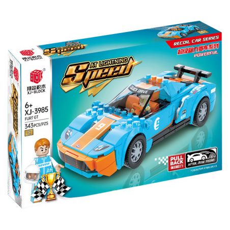 XIANGJUN XJ-3985C 3985C XJ3985C non  SIÊU XE ĐUA FORD GT bộ đồ chơi xếp lắp ráp ghép mô hình Speed Champions Racing Cars Đua Xe Công Thức 343 khối