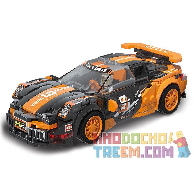 XIANGJUN XJ-3985A 3985A XJ3985A non  SIÊU XE ĐUA PORSCHE 911 bộ đồ chơi xếp lắp ráp ghép mô hình Speed Champions Racing Cars Đua Xe Công Thức 339 khối