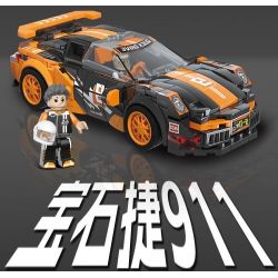 XIANGJUN XJ-3985A 3985A XJ3985A non  SIÊU XE ĐUA PORSCHE 911 bộ đồ chơi xếp lắp ráp ghép mô hình Speed Champions Racing Cars Đua Xe Công Thức 339 khối