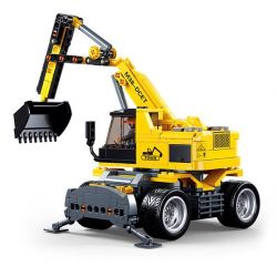 SLUBAN M38-B1155 B1155 1155 M38B1155 38-B1155 non  MÁY XÚC BÁNH LỐP E7 bộ đồ chơi xếp lắp ráp ghép mô hình  E7 WHEEL EXCAVATOR Kỹ Thuật Công Nghệ Cao Mô Hình Phương Tiện 353 khối