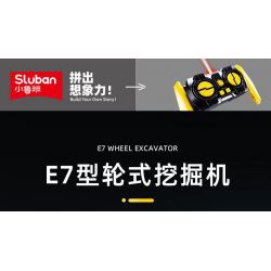 SLUBAN M38-B1155 B1155 1155 M38B1155 38-B1155 non  MÁY XÚC BÁNH LỐP E7 bộ đồ chơi xếp lắp ráp ghép mô hình  E7 WHEEL EXCAVATOR Kỹ Thuật Công Nghệ Cao Mô Hình Phương Tiện 353 khối