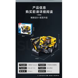 SLUBAN M38-B1155 B1155 1155 M38B1155 38-B1155 non  MÁY XÚC BÁNH LỐP E7 bộ đồ chơi xếp lắp ráp ghép mô hình  E7 WHEEL EXCAVATOR Kỹ Thuật Công Nghệ Cao Mô Hình Phương Tiện 353 khối