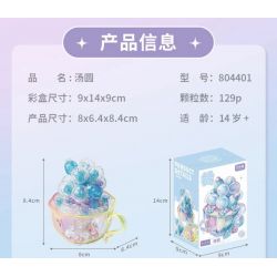 GEKKOSHA 804401 non  CRYSTAL MỌNG NƯỚC GẠO NẾP VIÊN bộ đồ chơi xếp lắp ráp ghép mô hình 129 khối