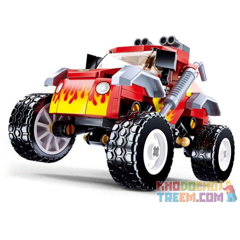 SLUBAN M38-B1105 B1105 1105 M38B1105 38-B1105 non  XE BÁN TẢI LOẠI GIẢM XÓC ĐỊA HÌNH bộ đồ chơi xếp lắp ráp ghép mô hình City Thành Phố 150 khối