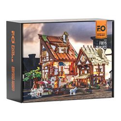FUNWHOLE F9015 9015 non  HỘI CHỢ THỜI TRUNG CỔ bộ đồ chơi xếp lắp ráp ghép mô hình Medieval Castle MEDIEVAL MARKET Chiến Tranh Trung Cổ 2614 khối