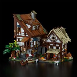 FUNWHOLE F9015 9015 non  HỘI CHỢ THỜI TRUNG CỔ bộ đồ chơi xếp lắp ráp ghép mô hình Medieval Castle MEDIEVAL MARKET Chiến Tranh Trung Cổ 2614 khối