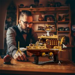 FUNWHOLE F9014 9014 non  TÀU VŨ TRỤ STEAMPUNK LIGHT CHASER bộ đồ chơi xếp lắp ráp ghép mô hình “LIGHT CATCHER”STEAMPUNK AIRSHIP 1641 khối