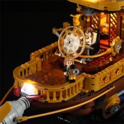 FUNWHOLE F9014 9014 non  TÀU VŨ TRỤ STEAMPUNK LIGHT CHASER bộ đồ chơi xếp lắp ráp ghép mô hình “LIGHT CATCHER”STEAMPUNK AIRSHIP 1641 khối